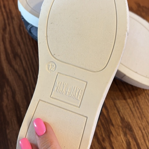 Μax + Jake boys Bradley slip on textile casual shoes denim / faux leather 12M - Picture 7 of 11